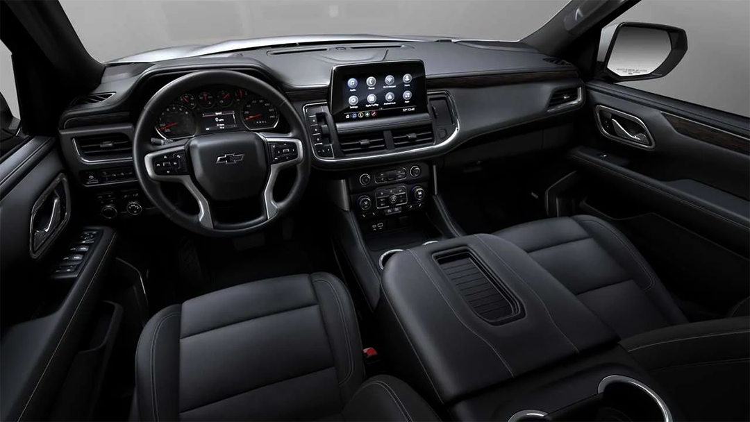 Luxury SUV Chevy Suburban Black Interior Img 1
